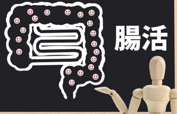 腸活と書いたイラスト